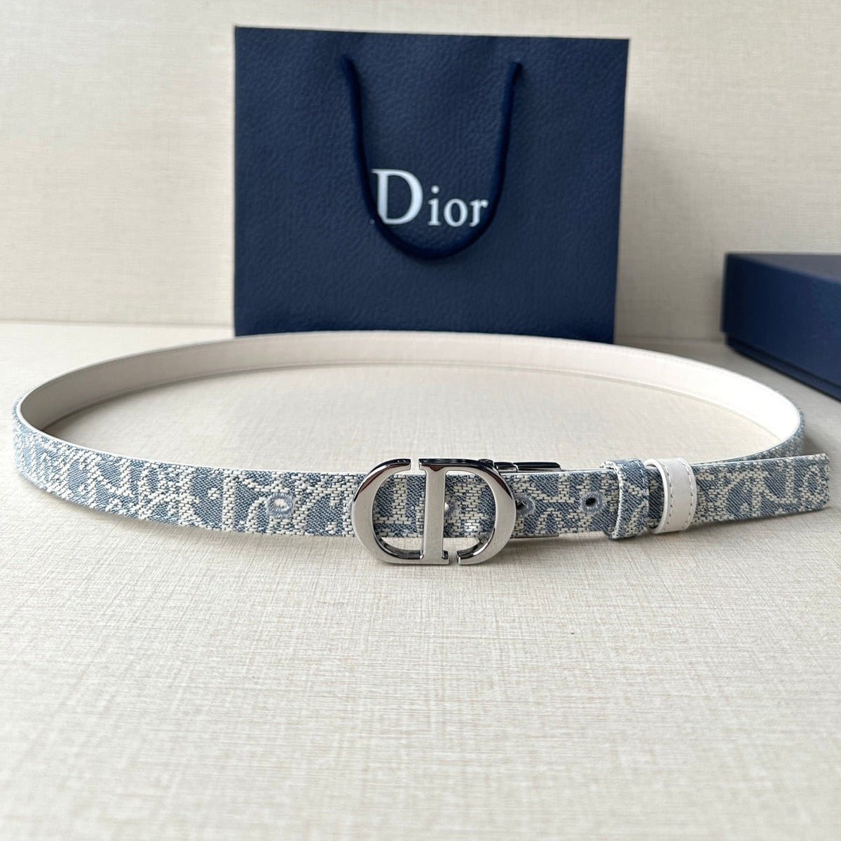 Dior 2026 30 Montaigne Reversible Belt 20mm Canvas