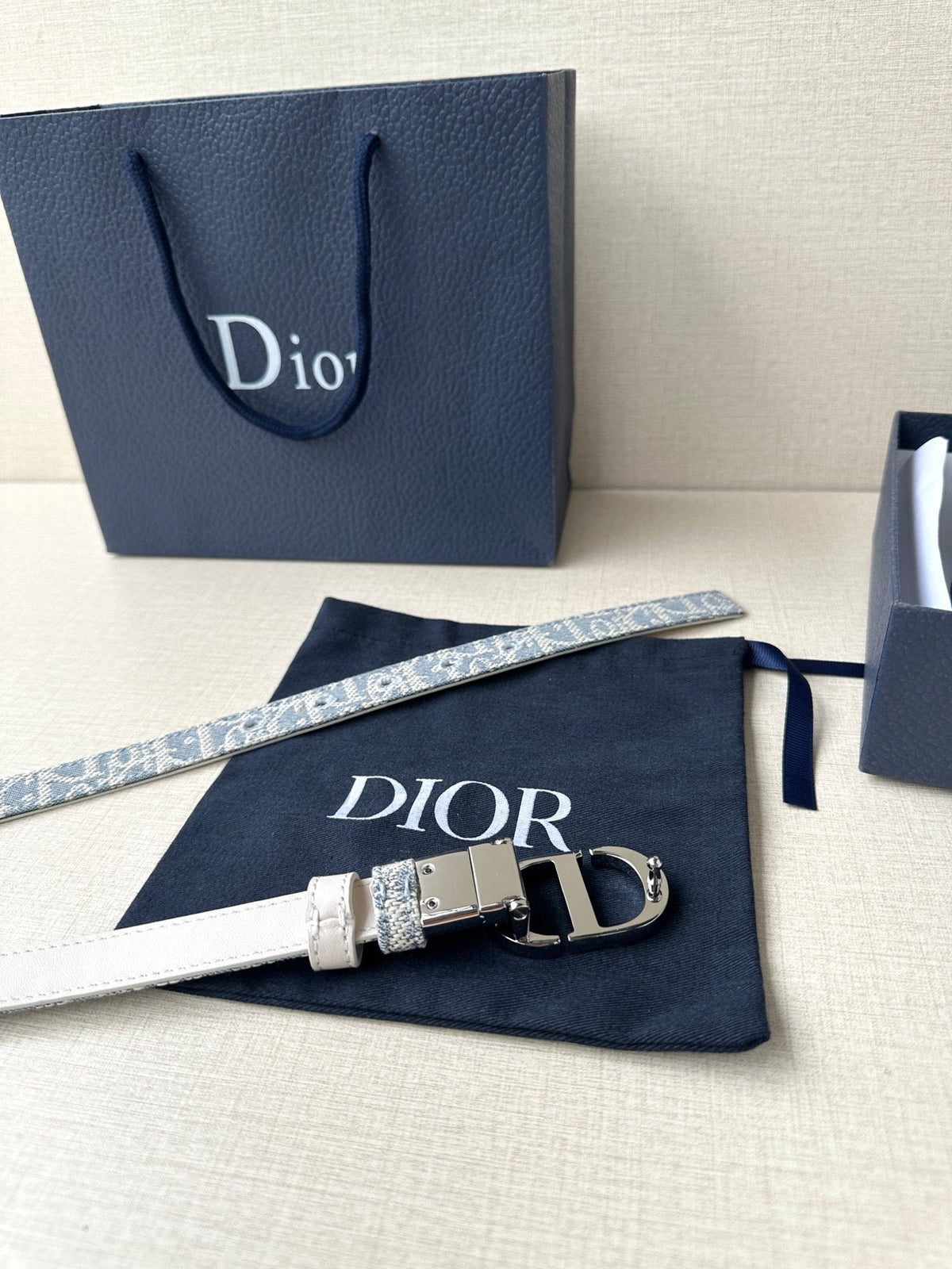 Dior 2026 30 Montaigne Reversible Belt 20mm Canvas