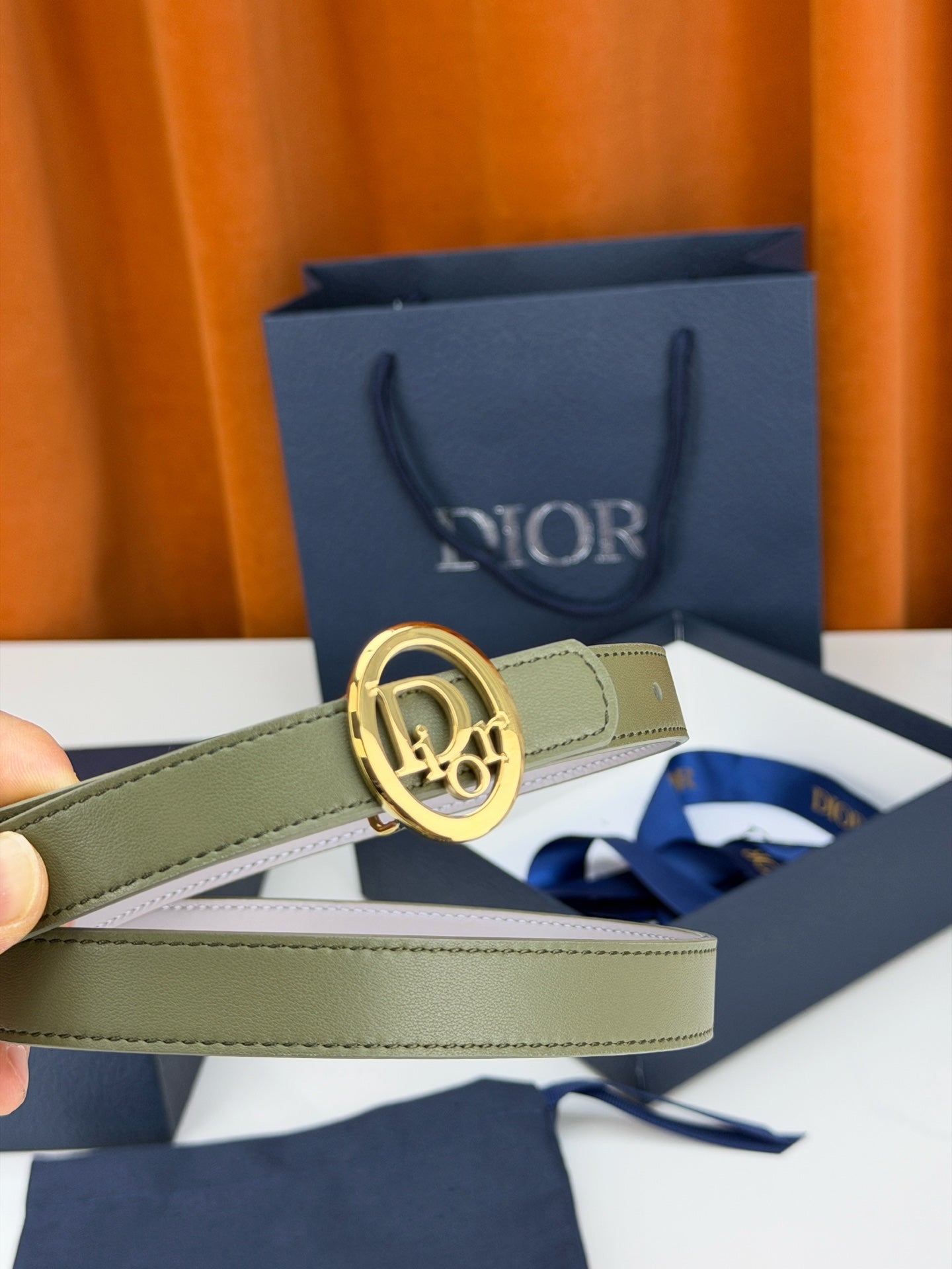 Dior 2026 Reversible CD Icon Belt 20mm Calfskin