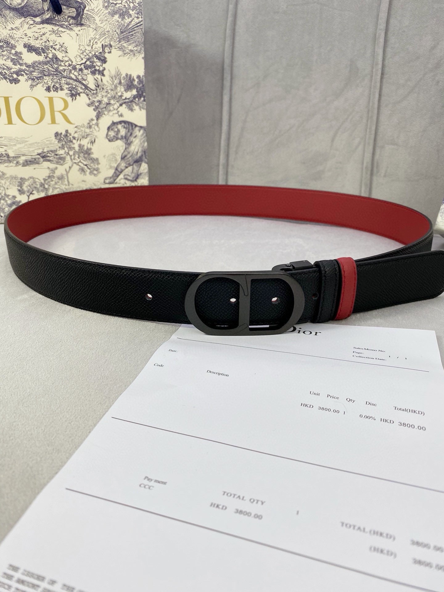 Dior 2026 30 Montaigne Belt 35mm Grained Calfskin
