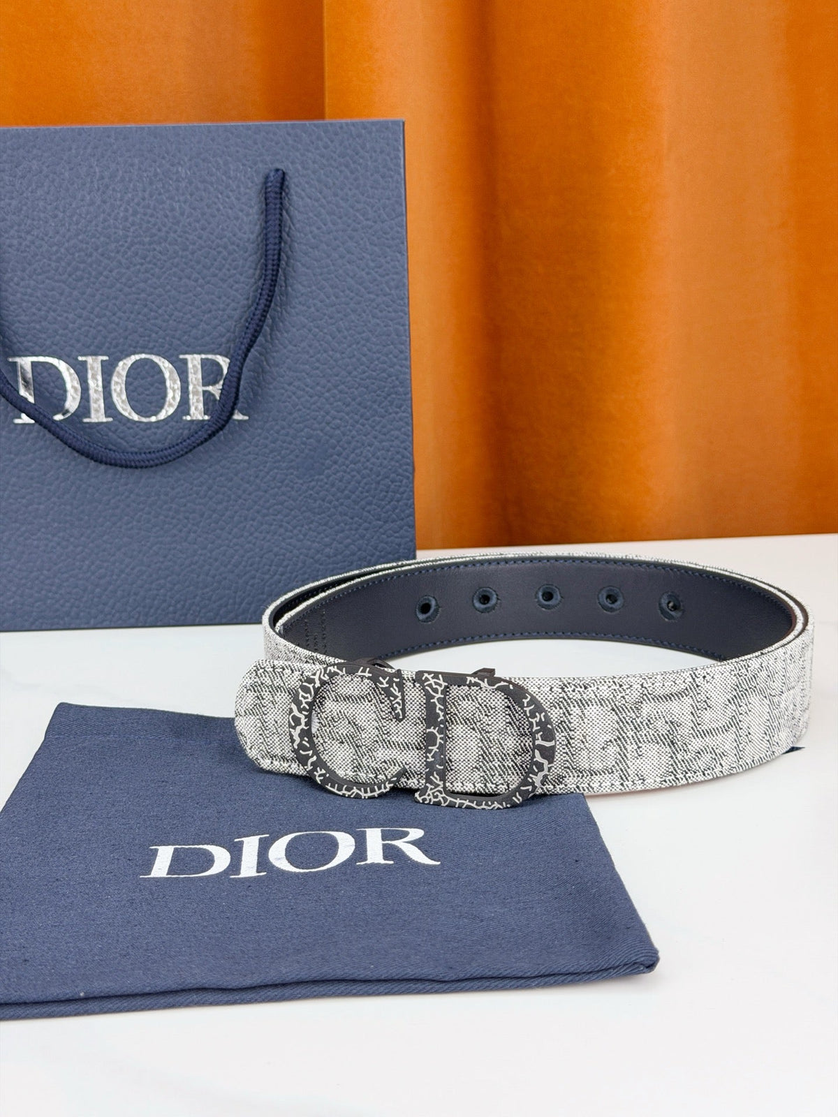 Dior 2026 Double CD Buckle Belt 35mm Canvas