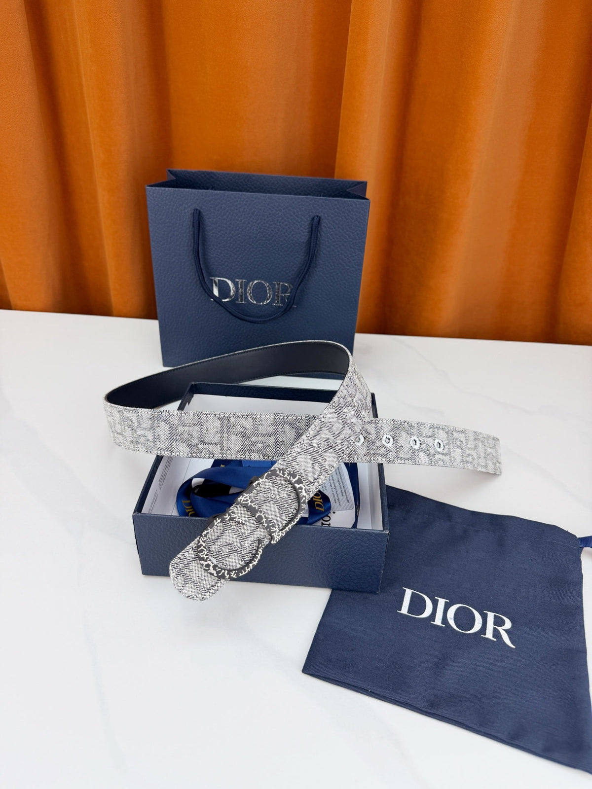 Dior 2026 Double CD Buckle Belt 35mm Canvas