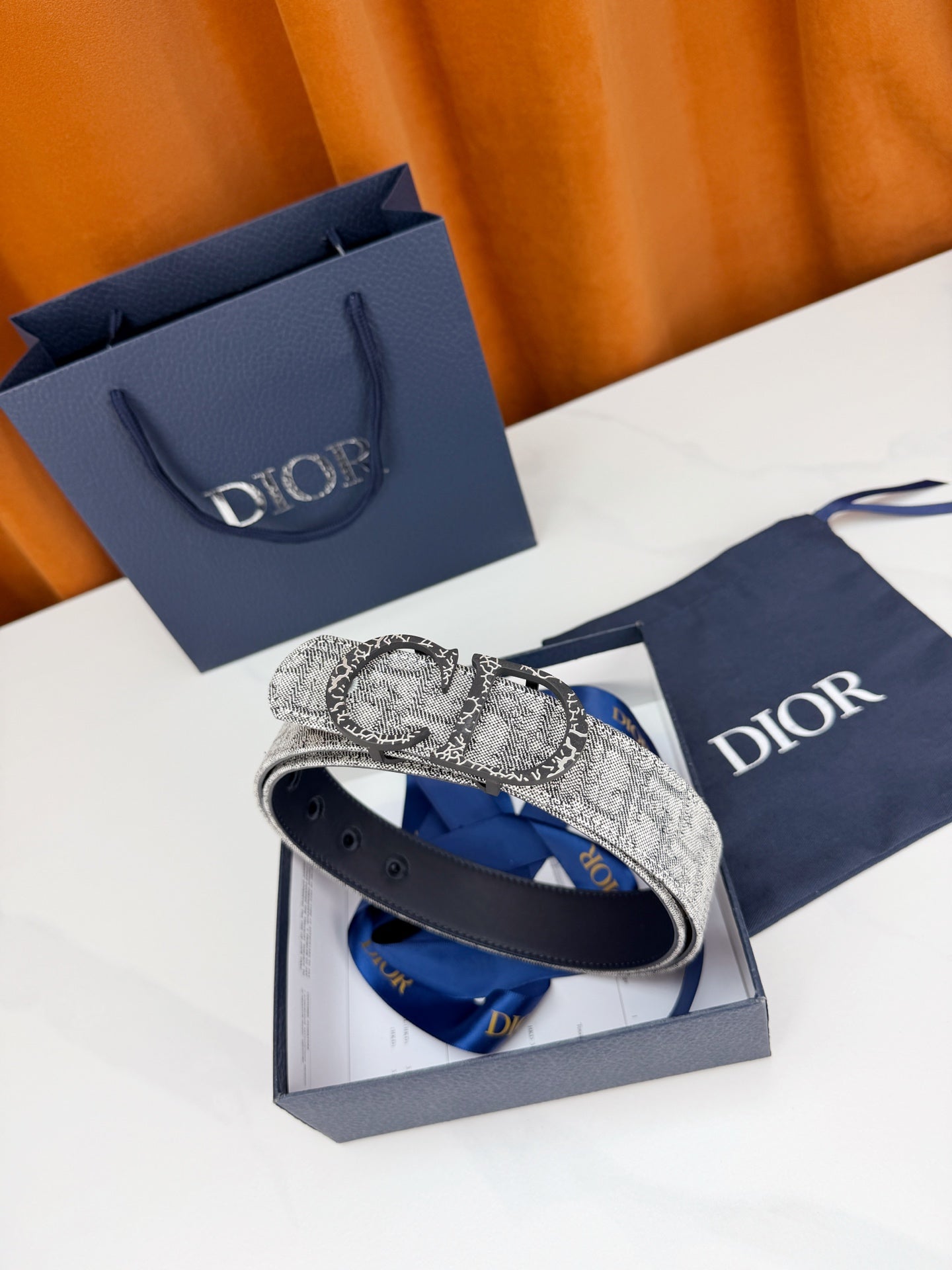 Dior 2026 Double CD Buckle Belt 35mm Canvas