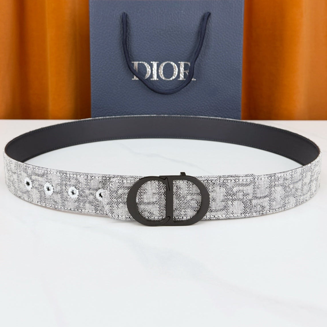 Dior 2026 Oblique CD Buckle Belt 35mm Canvas