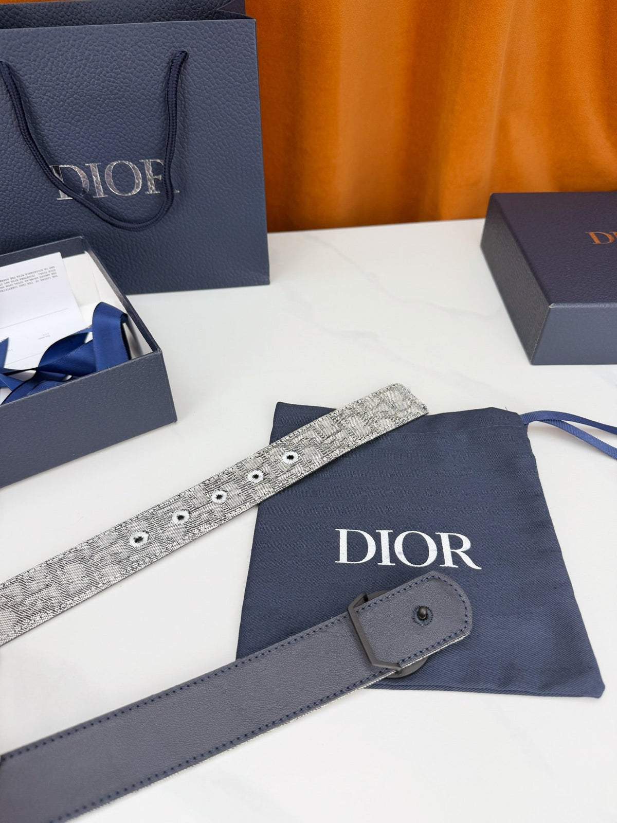 Dior 2026 Monogram Jacquard Reversible Belt 35mm Canvas