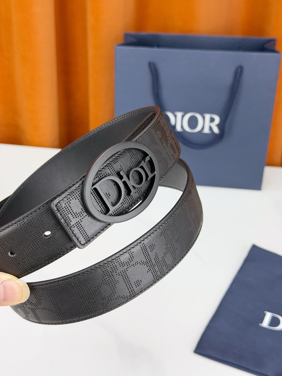 Dior 2026 Oblique CD Buckle Belt 35mm Leather