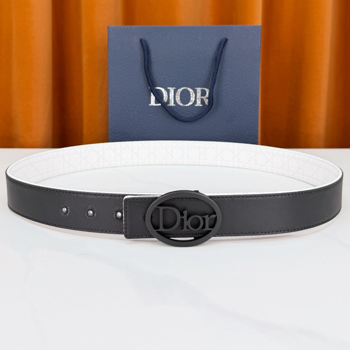 Dior 2026 Cannage Reversible Belt 35mm Leather