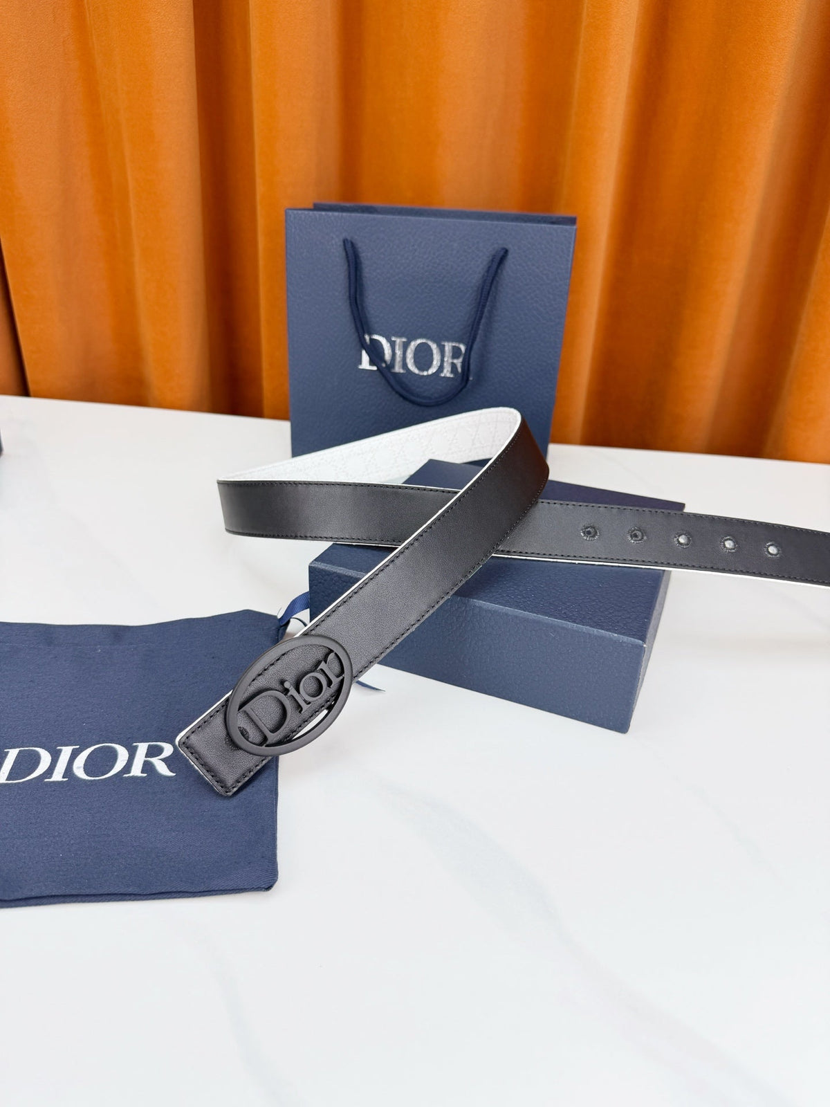 Dior 2026 Cannage Reversible Belt 35mm Leather