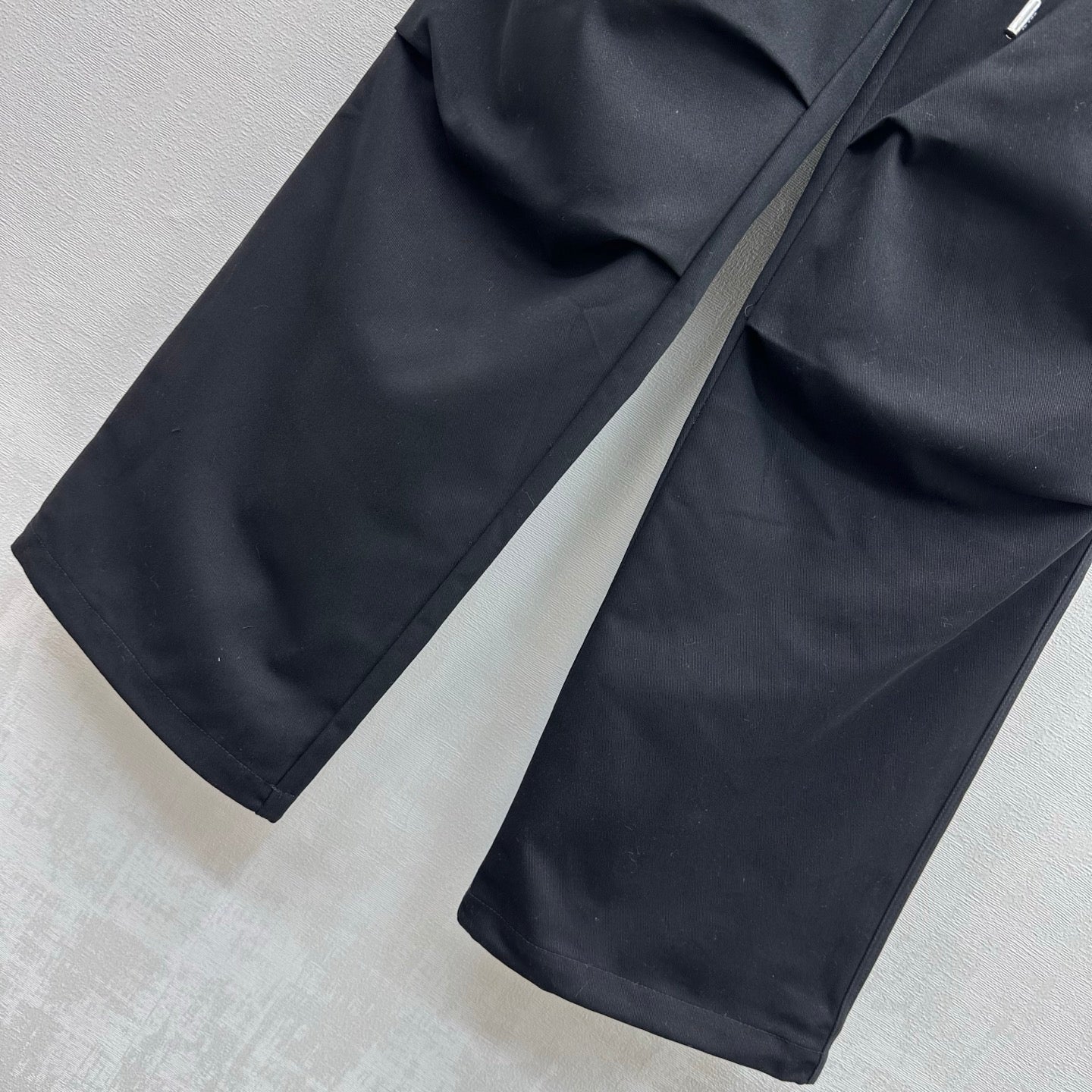 Prada 2026 Drawstring Cargo Trouser Black Cotton