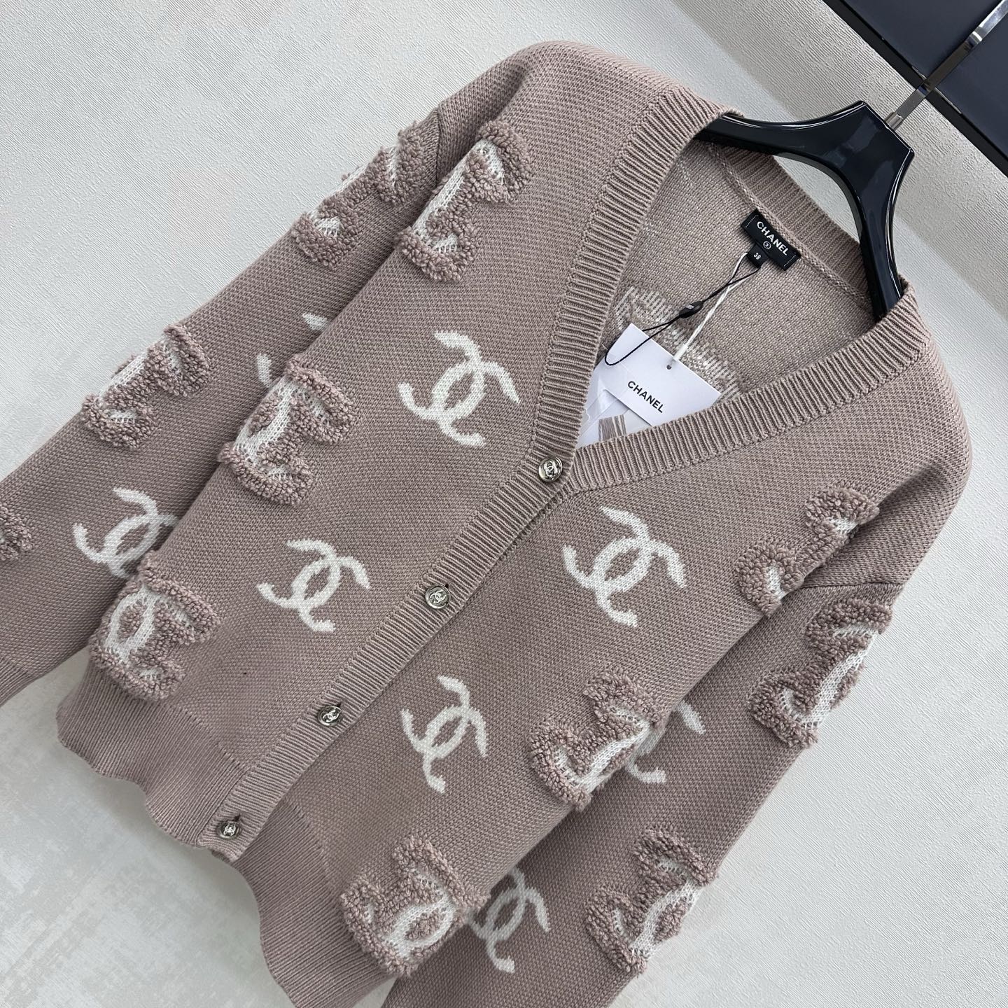 Chanel 2026 Jacquard Long-Sleeve Knit Cardigan Wool 418685