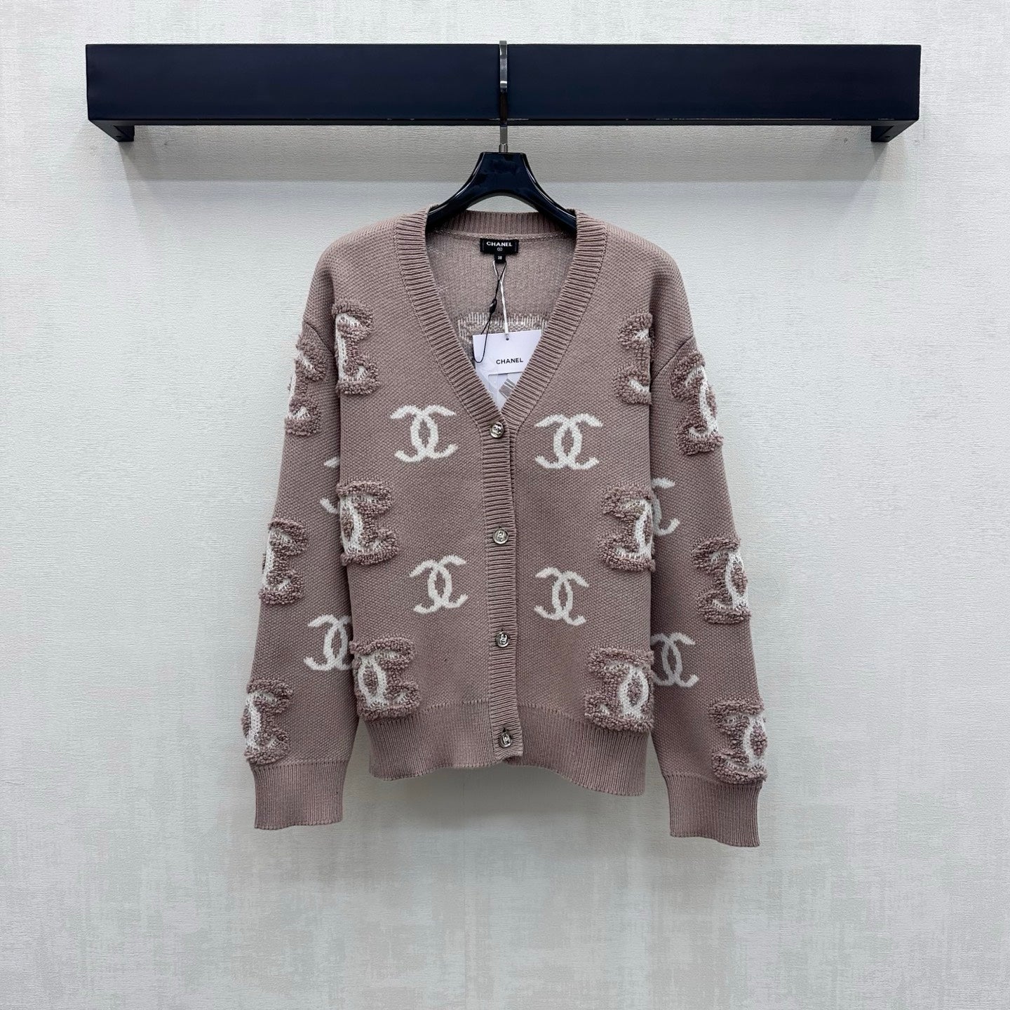 Chanel 2026 Jacquard Long-Sleeve Knit Cardigan Wool 418685