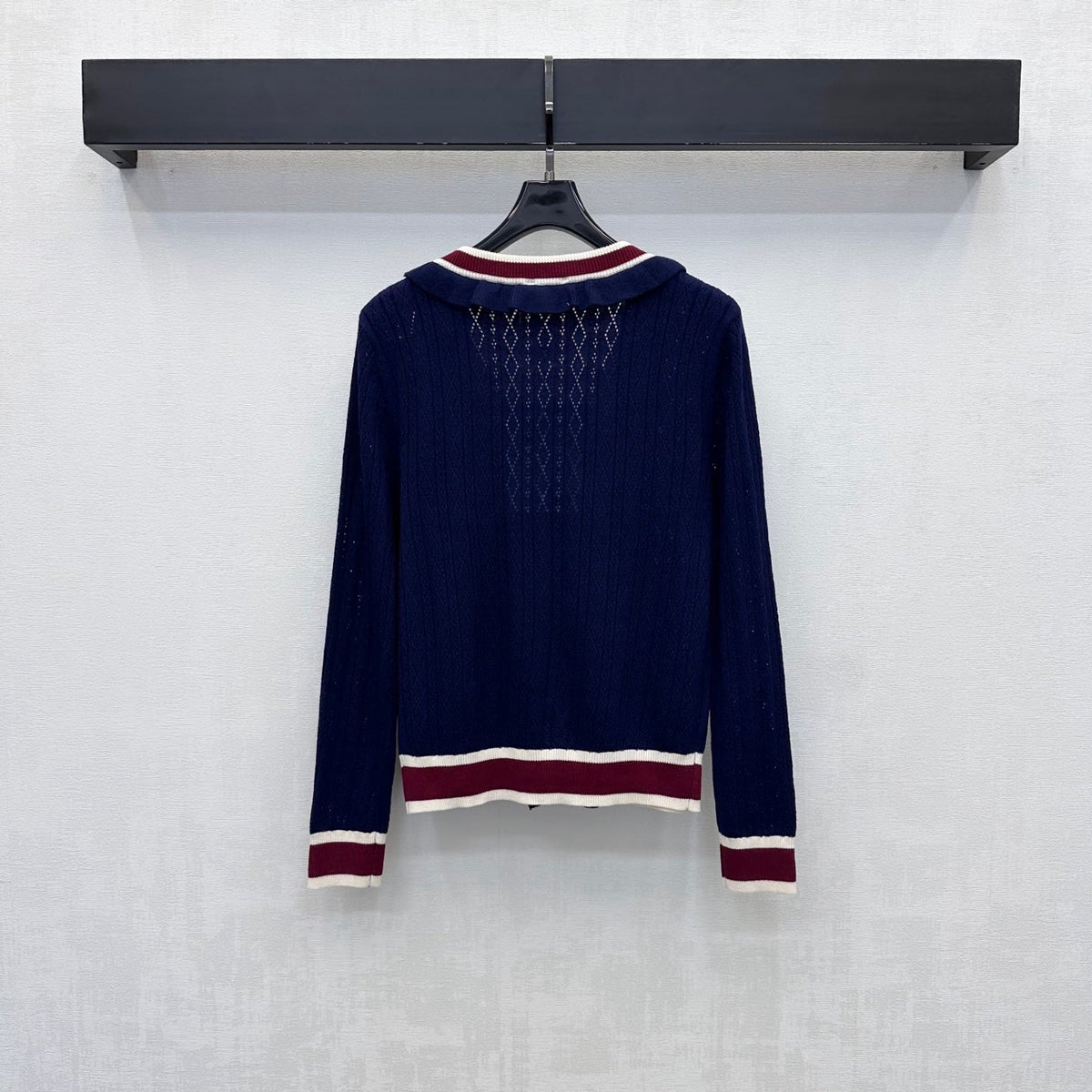 Chanel 2026 Knit Cardigan With Ruffled Trim Wool 426455