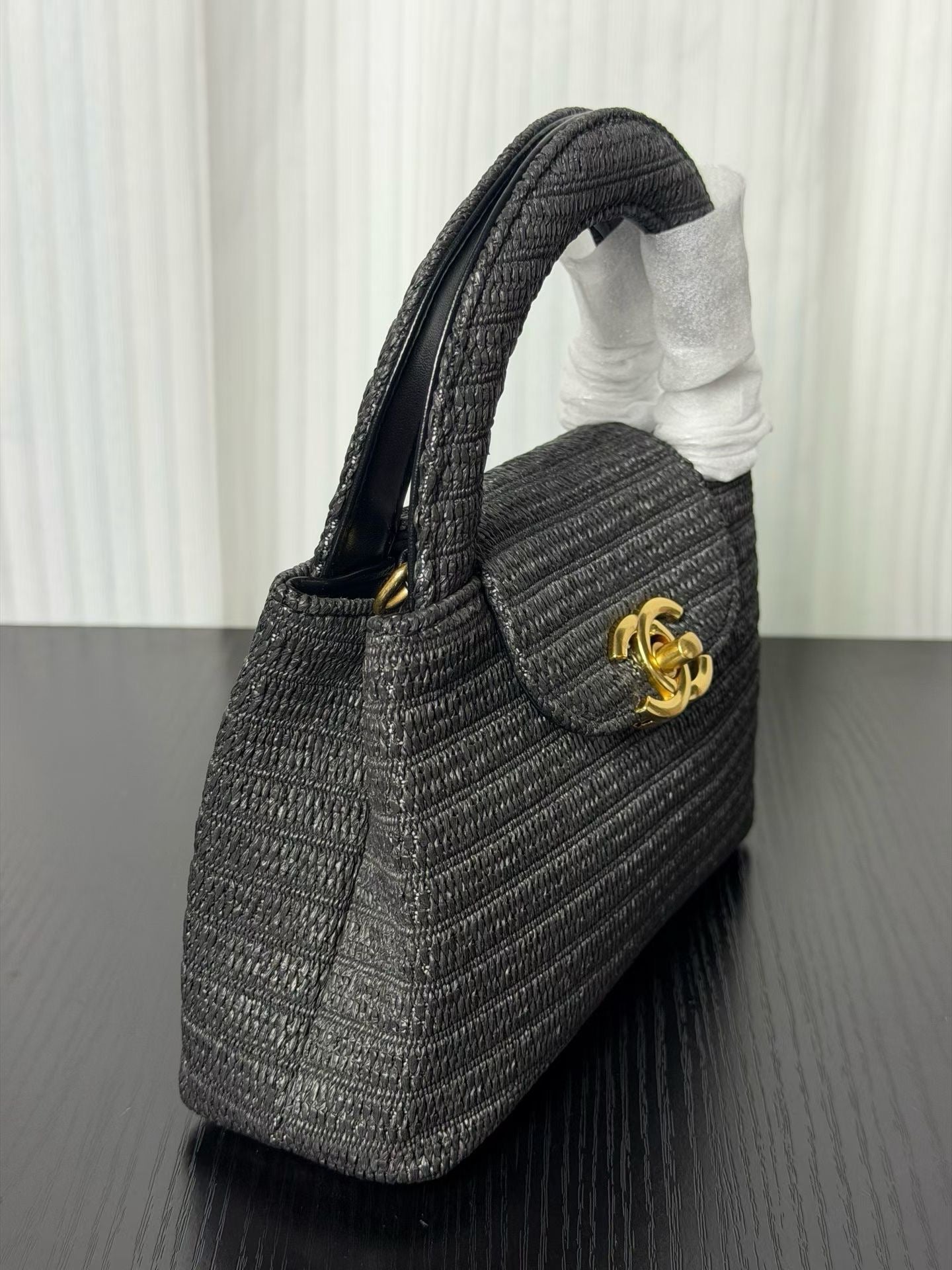 Chanel Kelly 2026 Bag 19cm Black Woven Leather