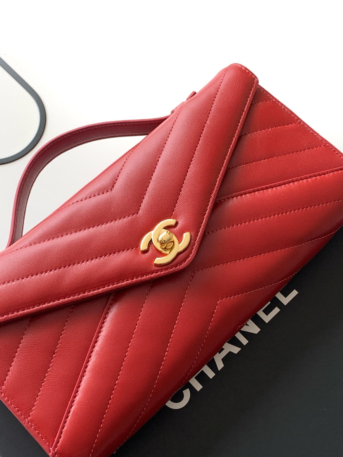 Chanel 2026 Top Handle Clutch Bag 26cm Calfskin 407397