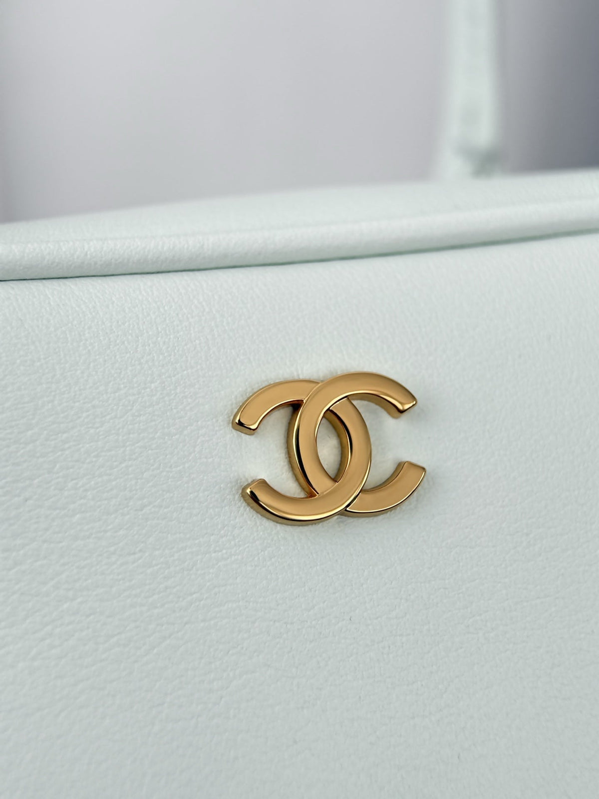Chanel 2026 Strap Clutch Bag Mint Green Gold Hardware Leather