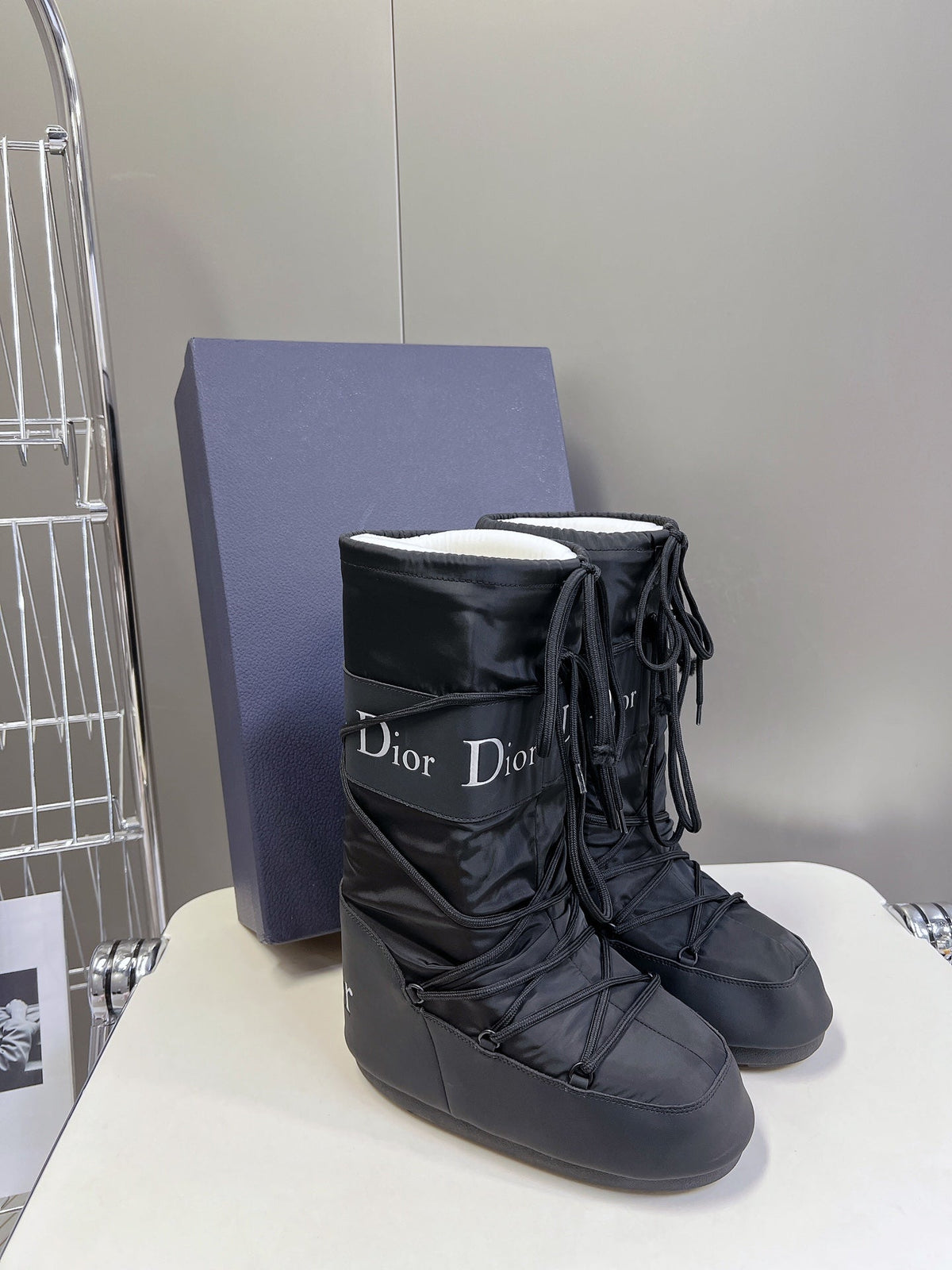 CD Short Boots 60mm In Black Cowhide 989716