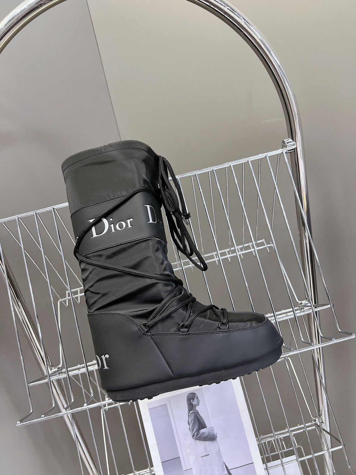 CD Short Boots 60mm In Black Cowhide 989716