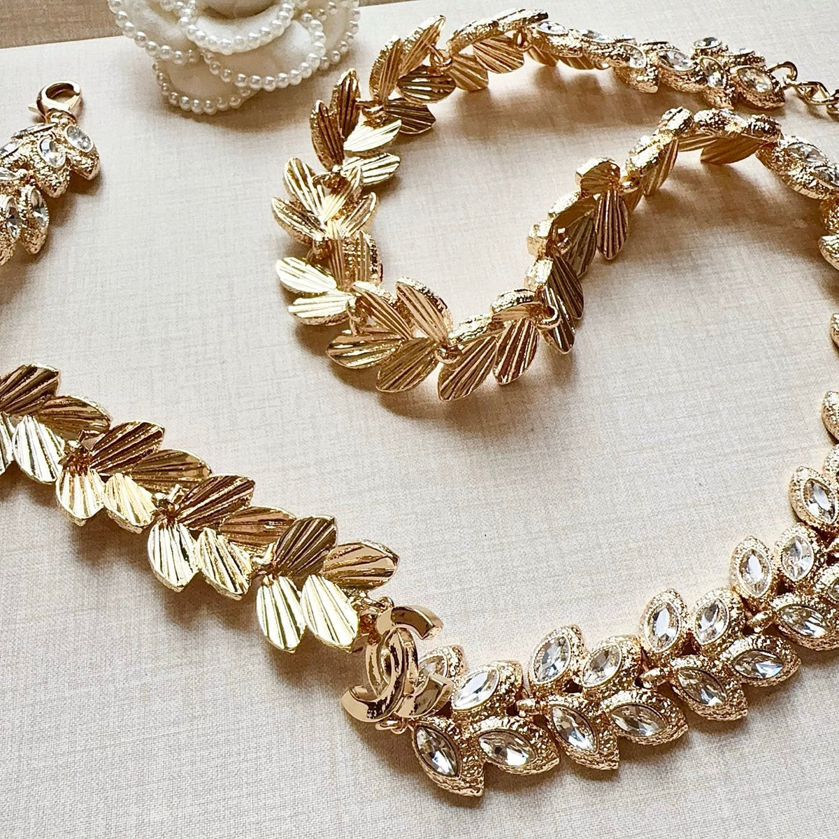 Chanel 2026 Crystal Leaf Chain Belt 209919