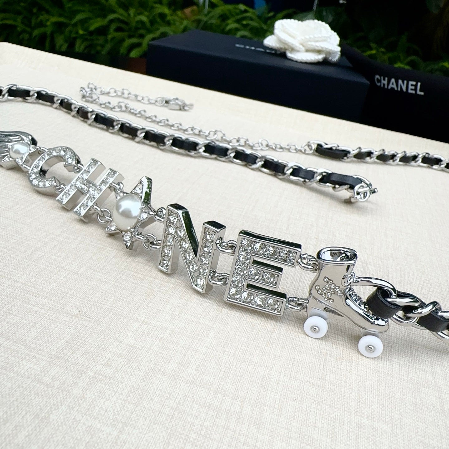 Chanel 2026 Crystal CC Logo Chain Belt 212349