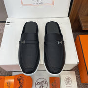 HM OZ Mule Black Calfskin 372938