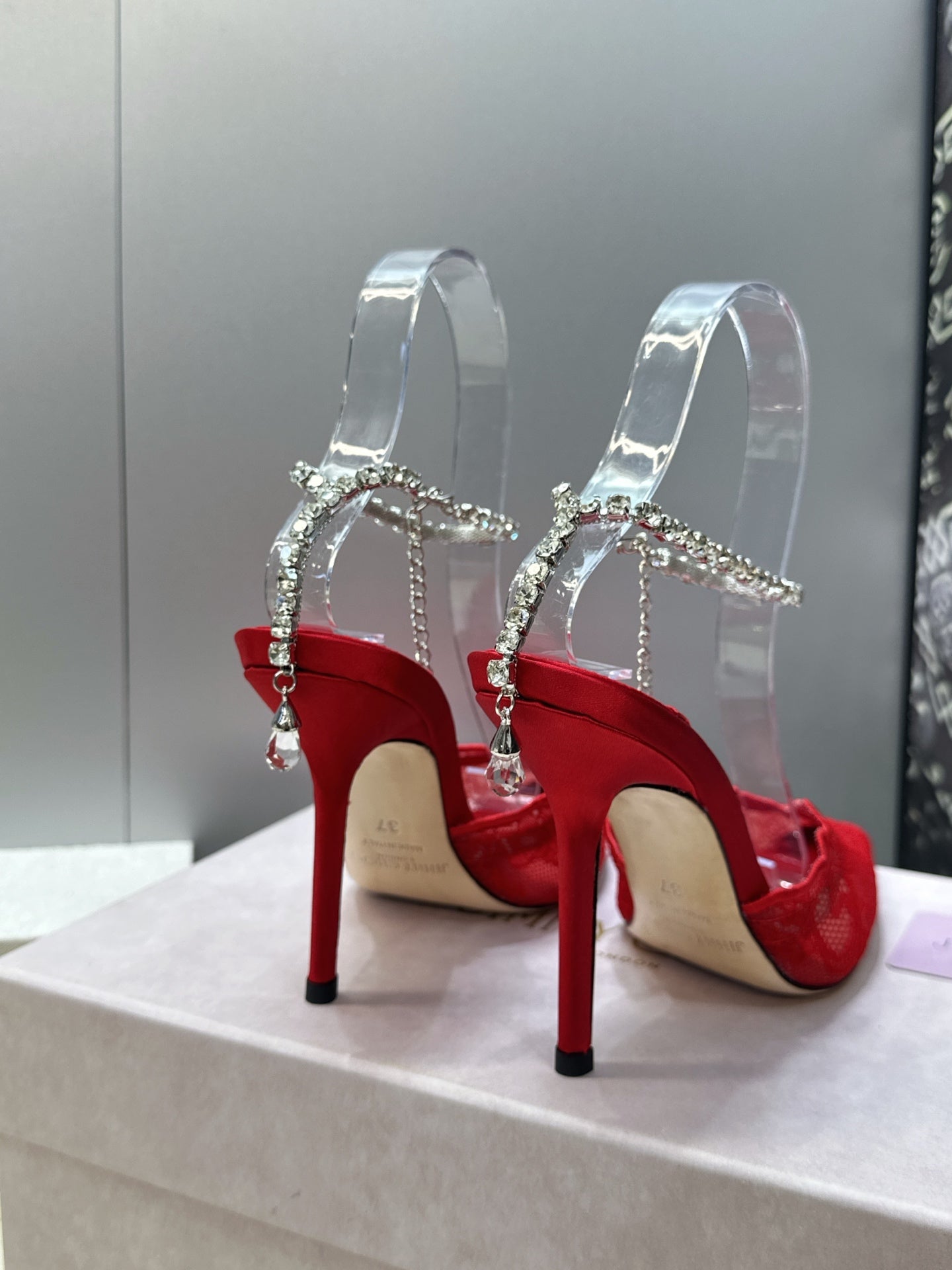 Jimmy Choo 2026 Saeda Crystal Lace Pumps 105mm Mesh 959927