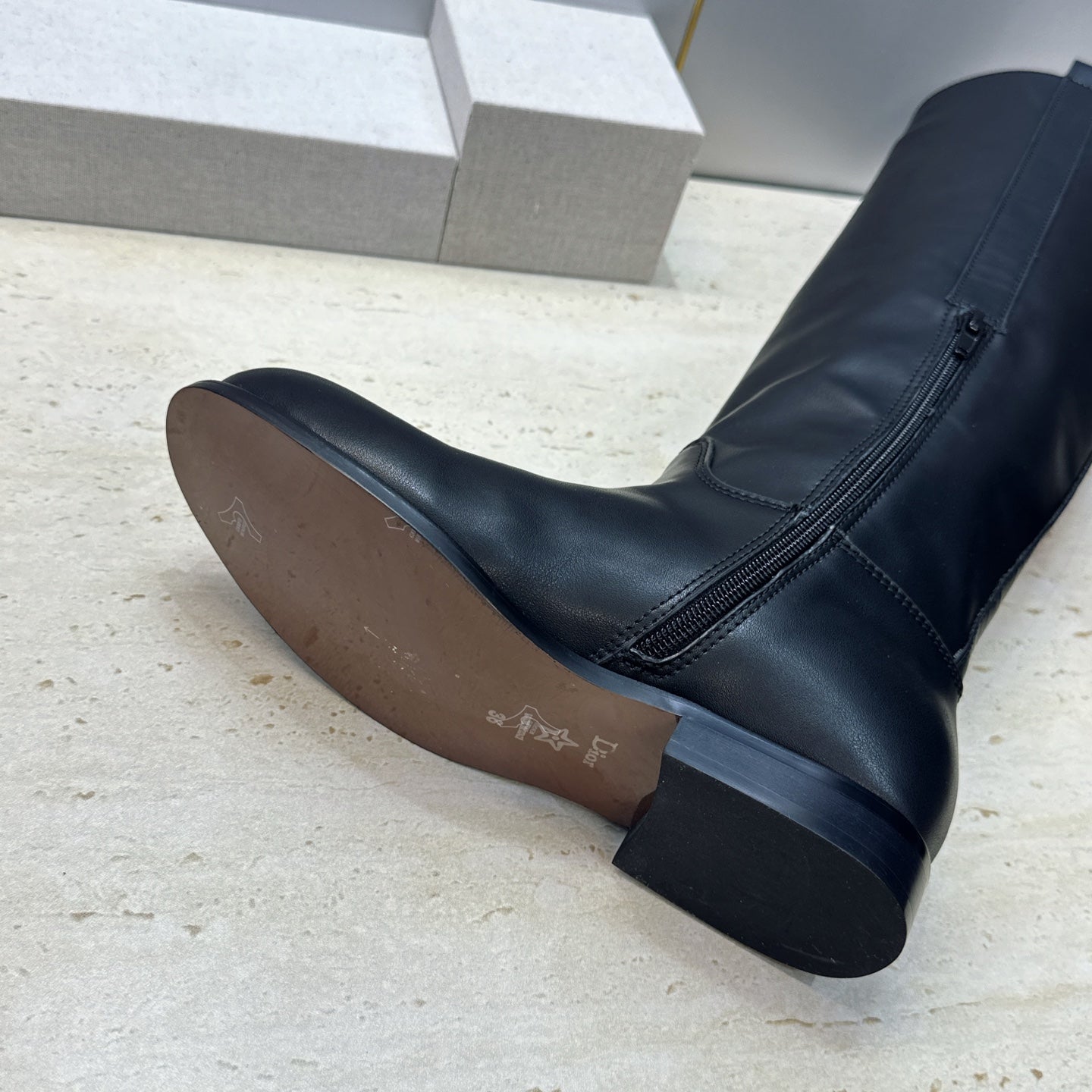 Dior 2026 Diorly Shiny Boots Black Calfskin 966532
