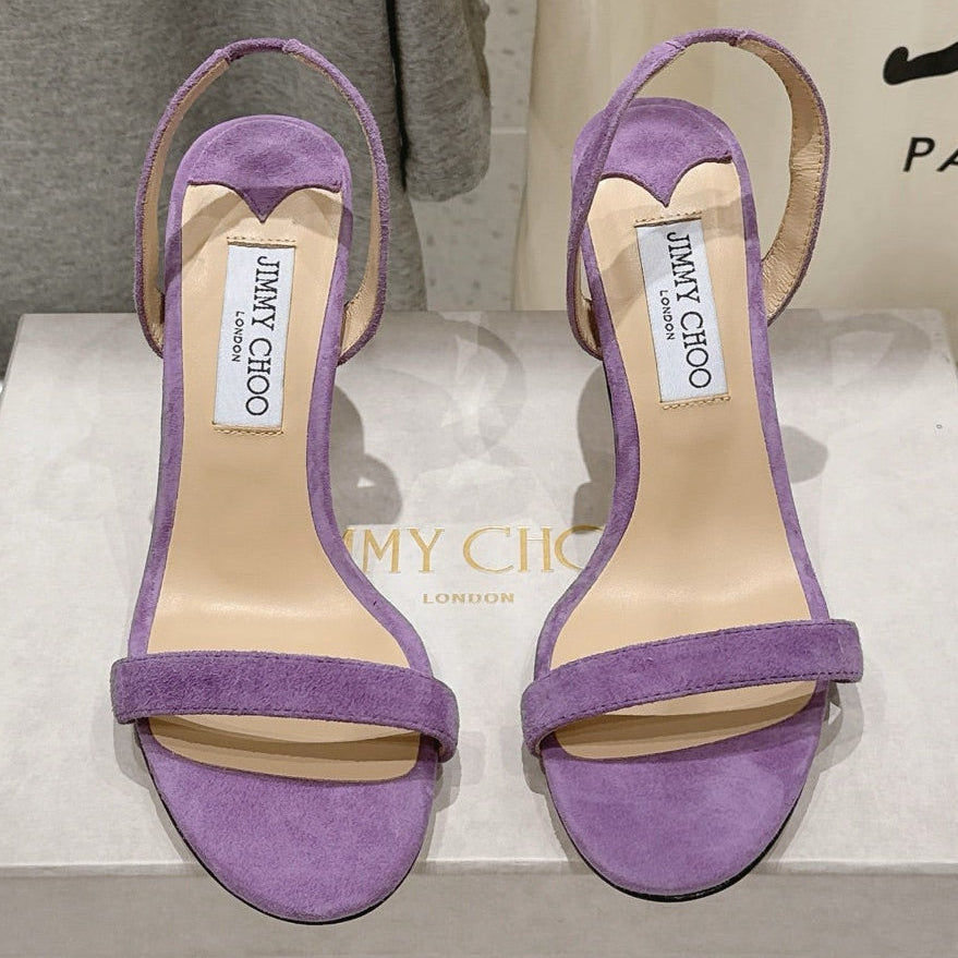 Jimmy Choo 2026 Jenn Sandals 85mm Suede Sheepskin 946209