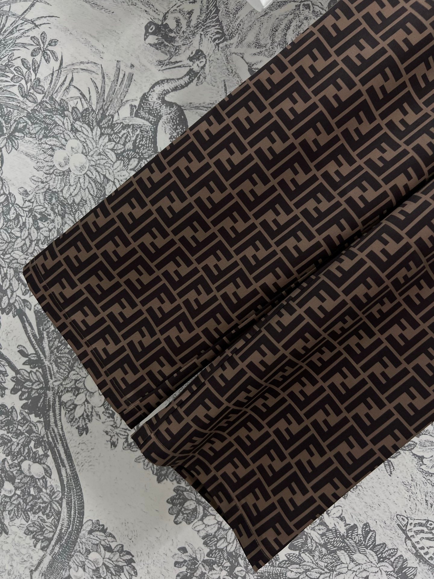 Fendi 25 Suit White Brown Cotton