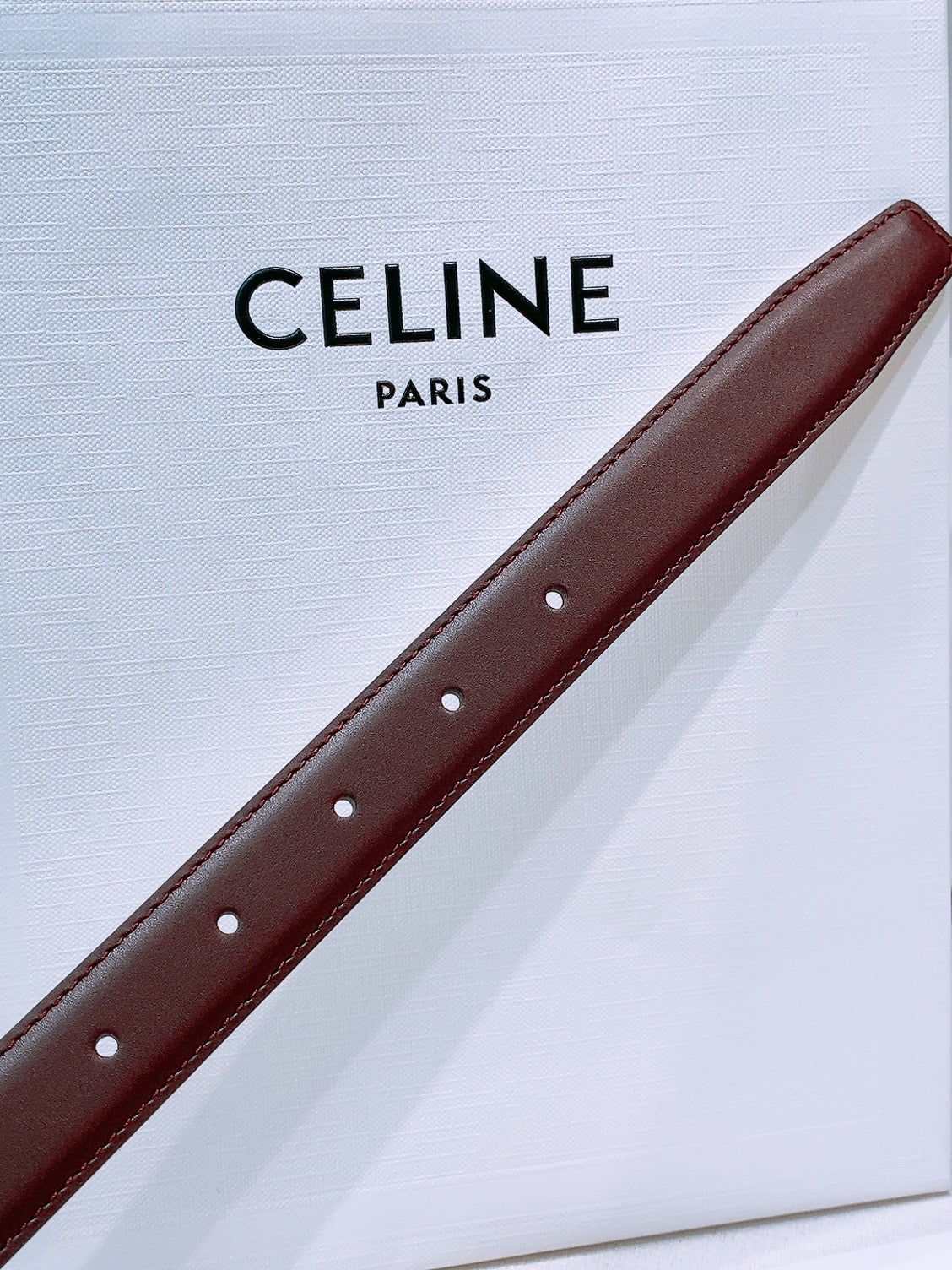 Celine 2026 Triomphe Classic Reversible Belt 25mm Leather 191084
