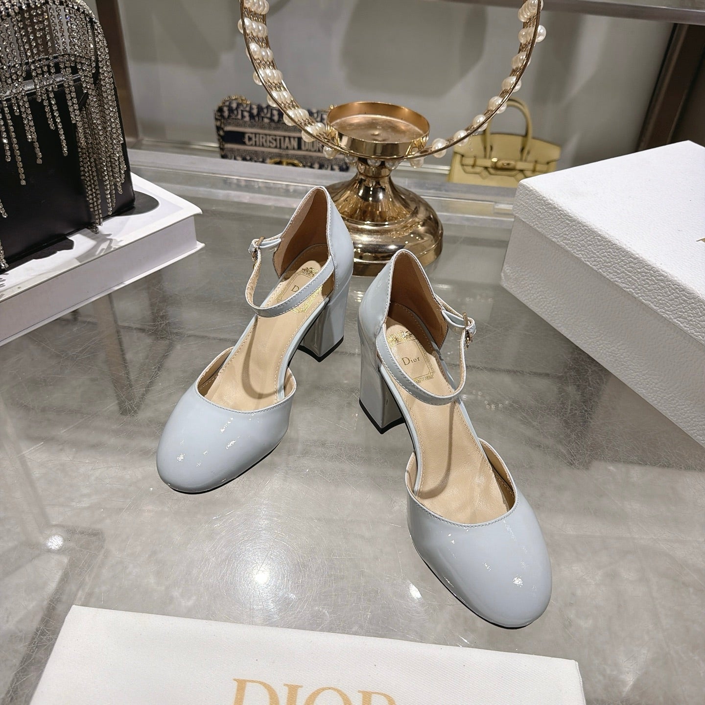 Dior 2026 High-Heeled Sandals 85mm Patent Leather 951371