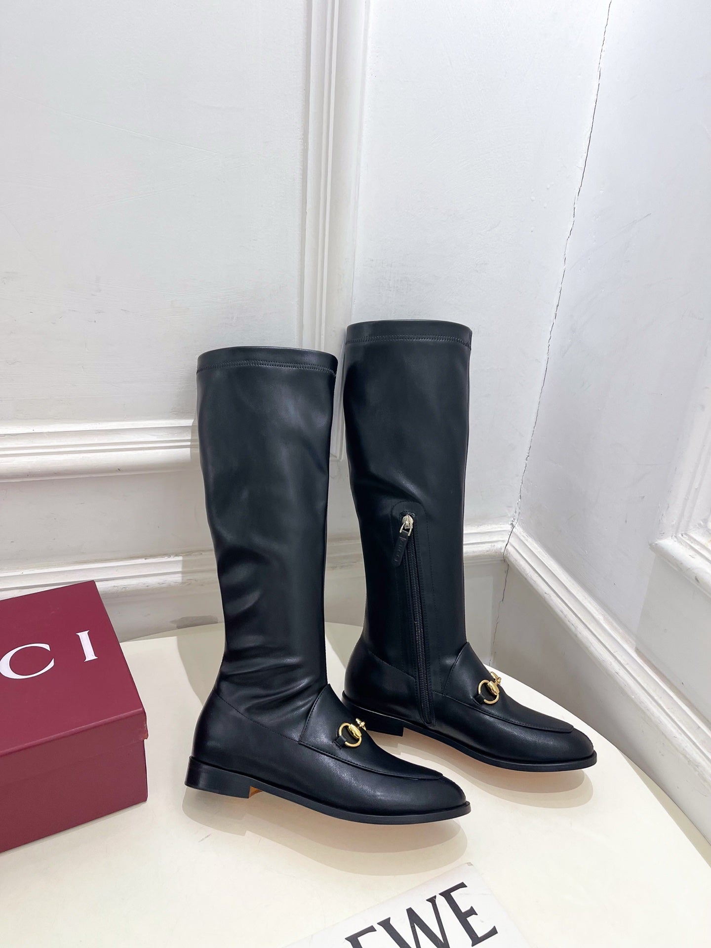 Gucci 2025 Horsebit Boot Black Calfskin 536067