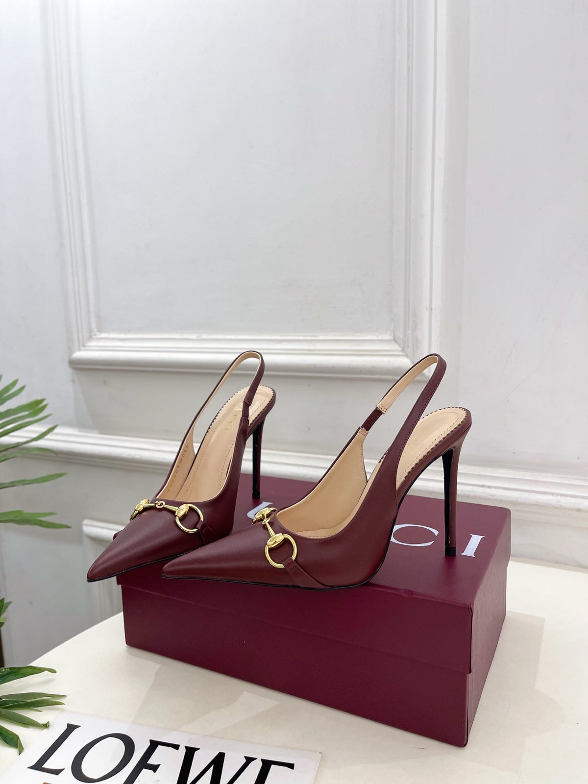 Gucci 2026 Donna Shoe 110mm Cowhide Canvas 946604