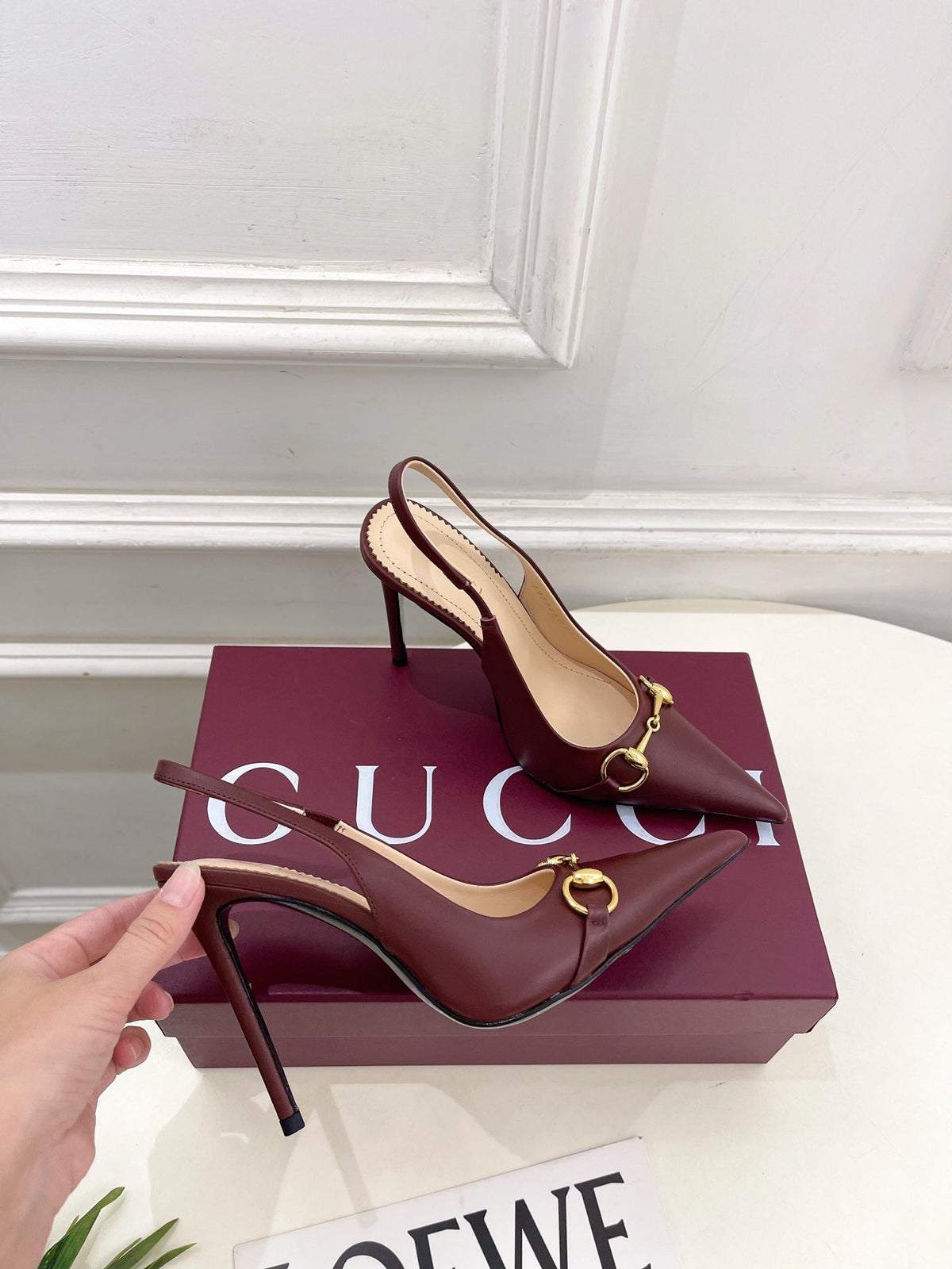 Gucci 2026 Donna Shoe 110mm Cowhide Canvas 946604