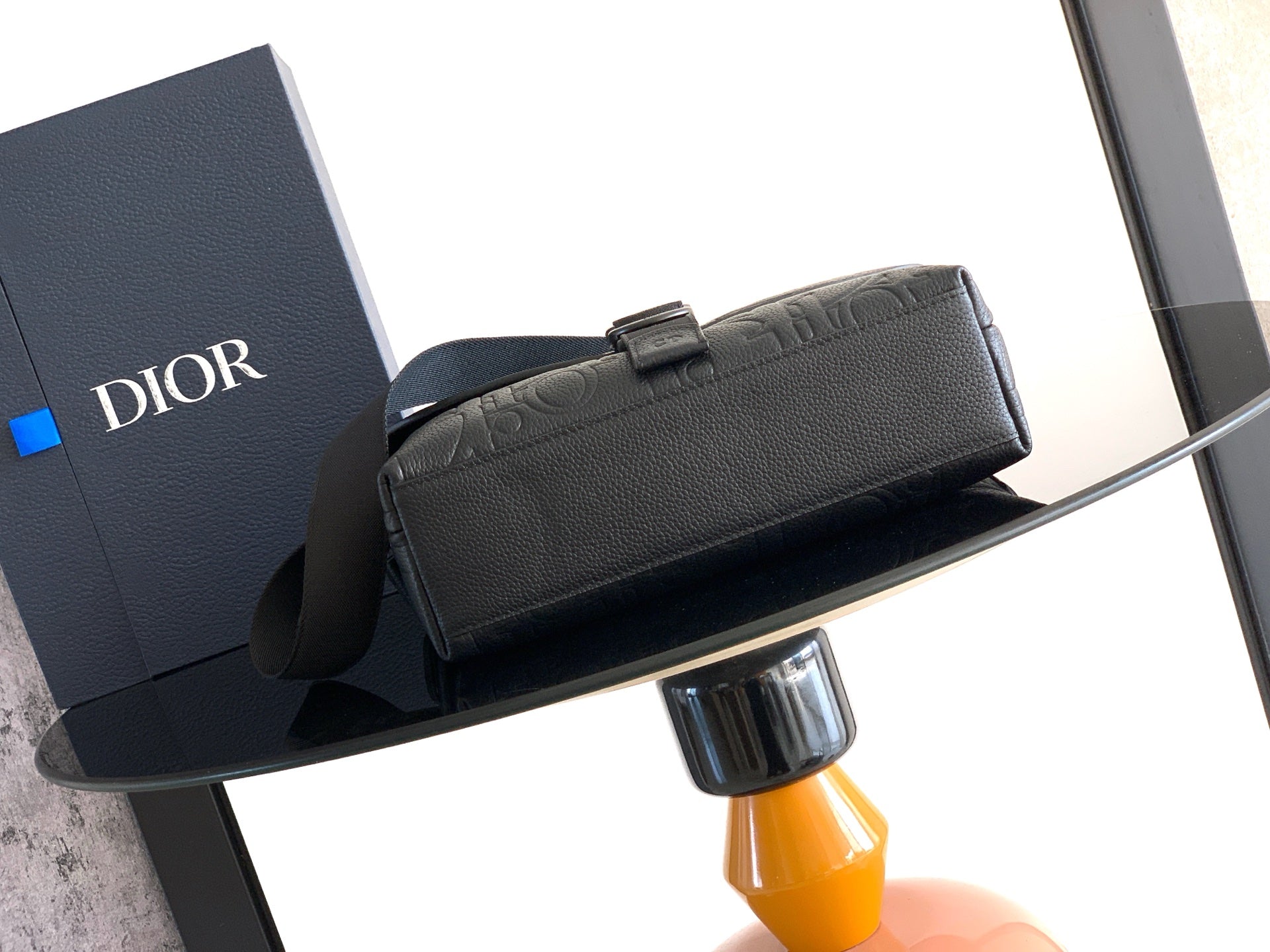 Dior 2026 Jett Zipped Messenger Bag 25cm Grained Calfskin 384743