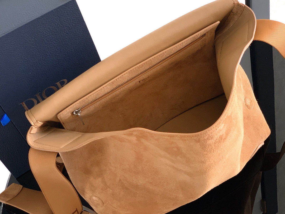 Dior 2026 Medium Jett Flap Bag 31cm Suede Leather Canvas 400813
