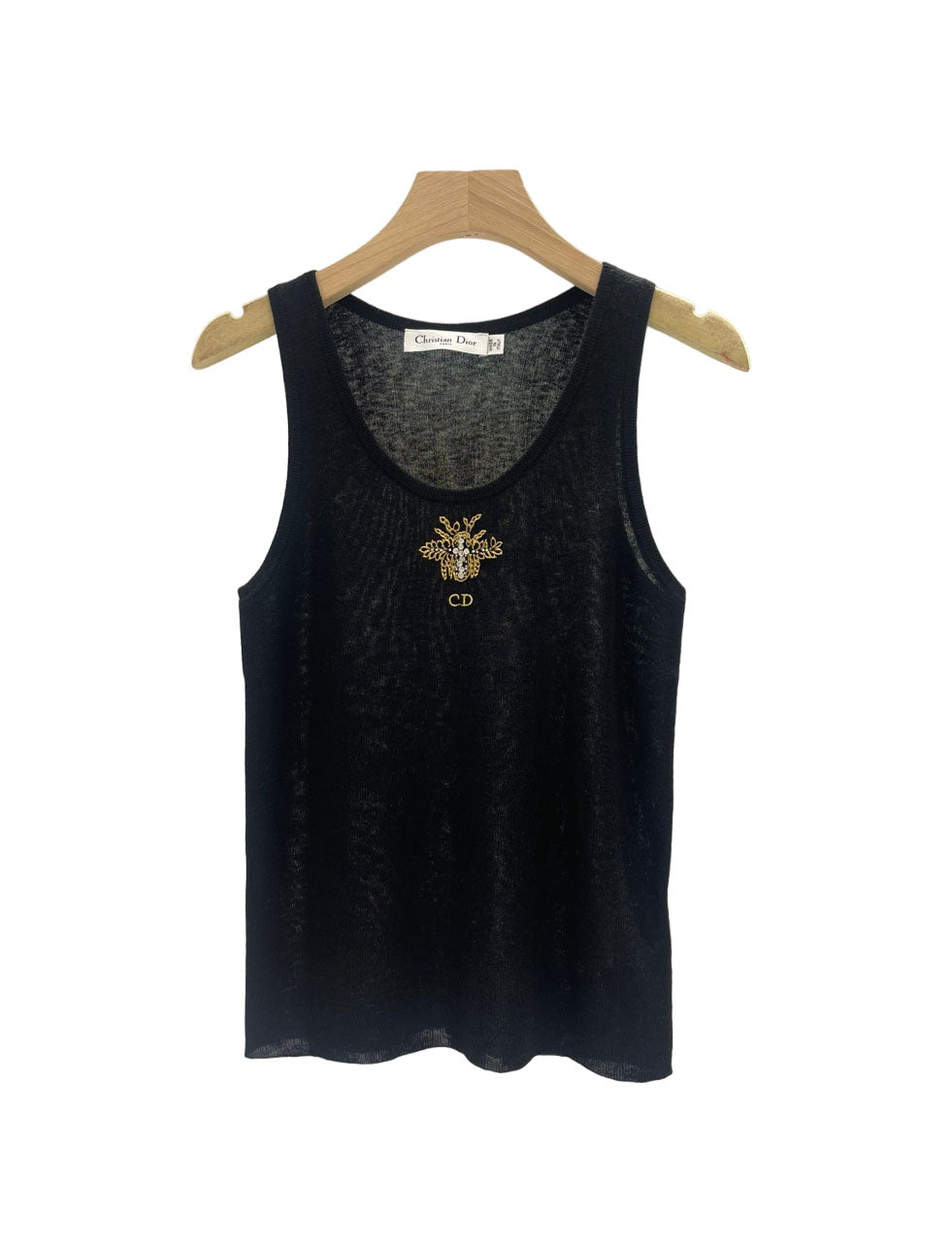 CD Embroidered Knitted Vest