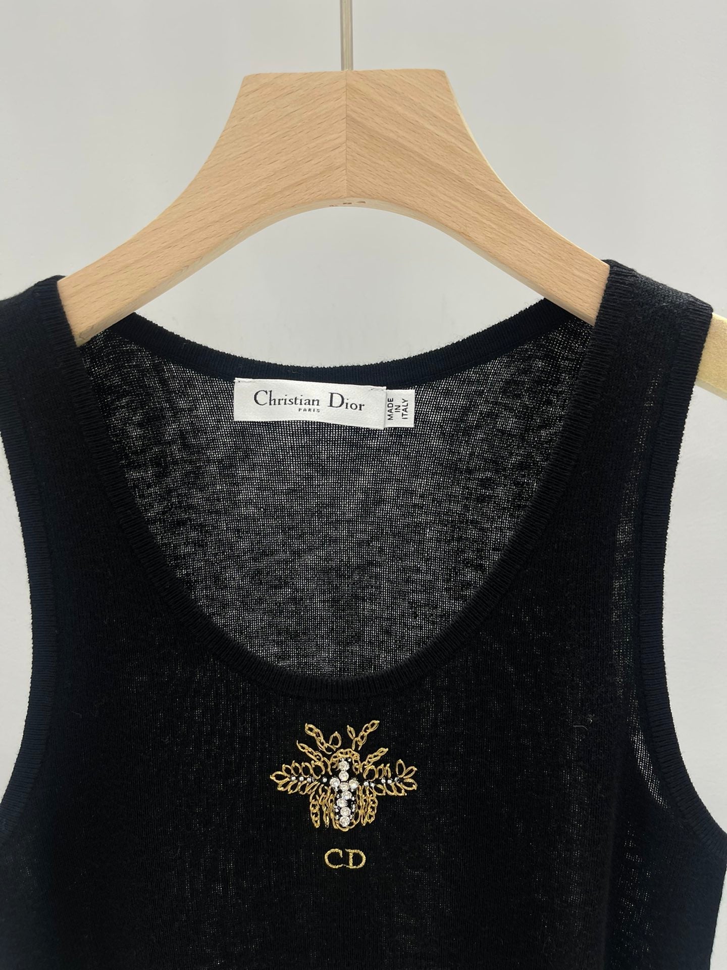 CD Embroidered Knitted Vest