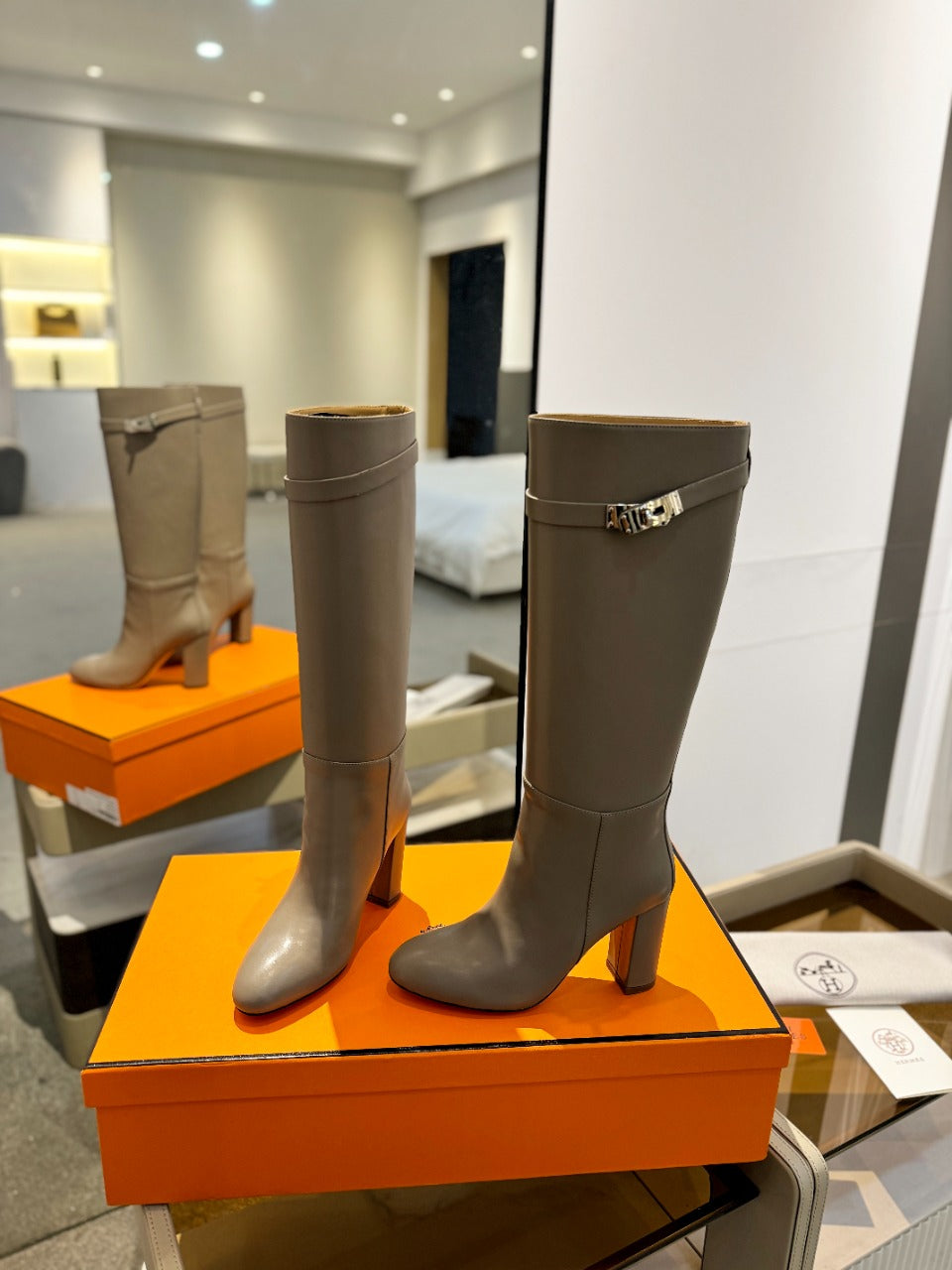 HM Story 85 Boot Beige Light Brown Cowhide 961671