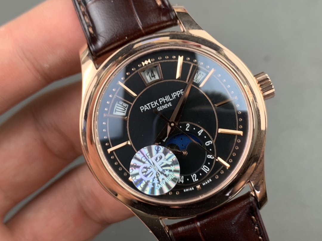 PATEK ANNUAL CALENDAR ROSE GOLD BLACK DIAL