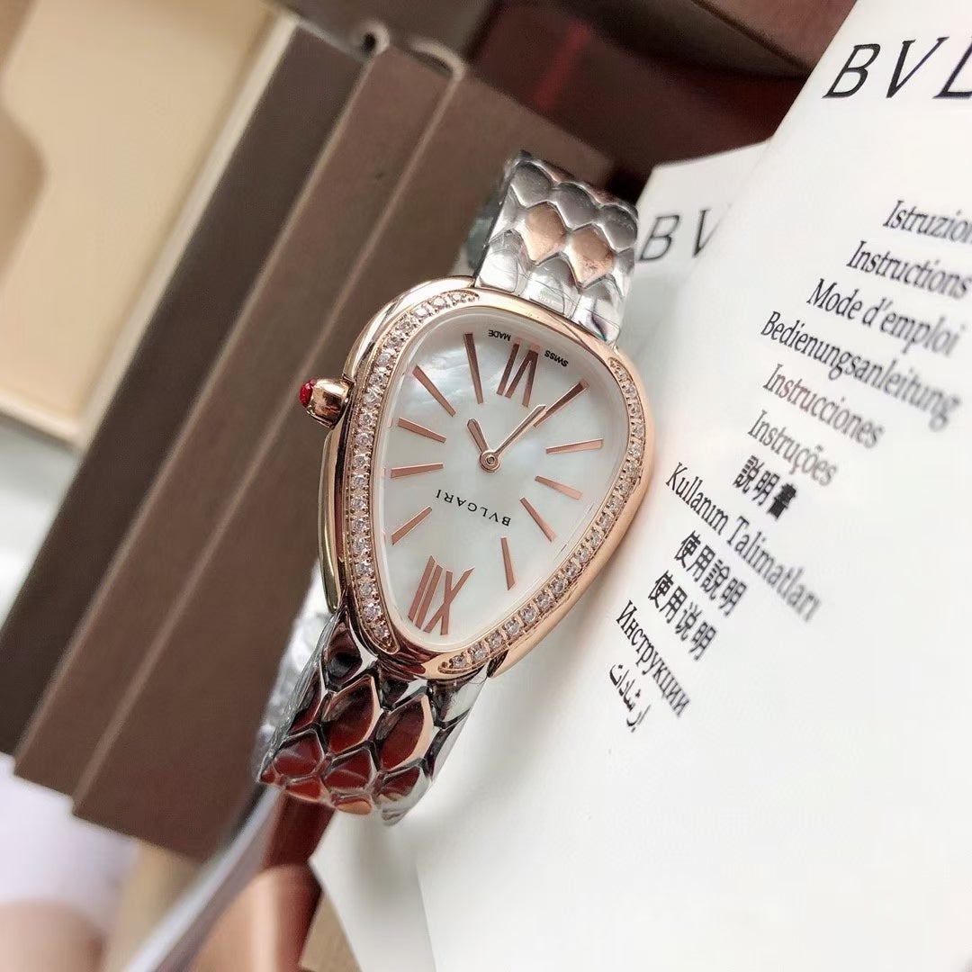 SERPENTI SEDUTTORI 33MM QUARTZ TWO TONE DIAMOND BEZEL MOP DIAL