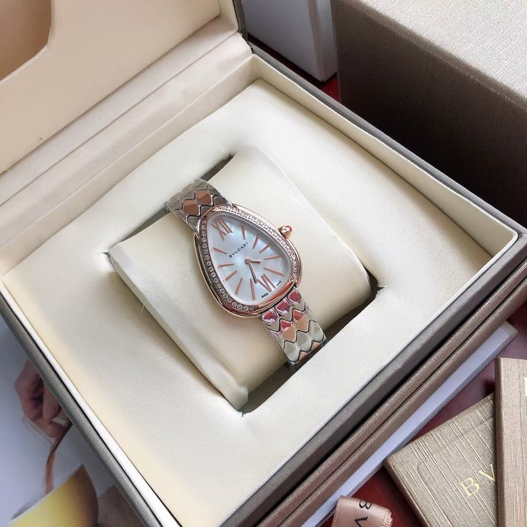 SERPENTI SEDUTTORI 33MM QUARTZ TWO TONE DIAMOND BEZEL MOP DIAL