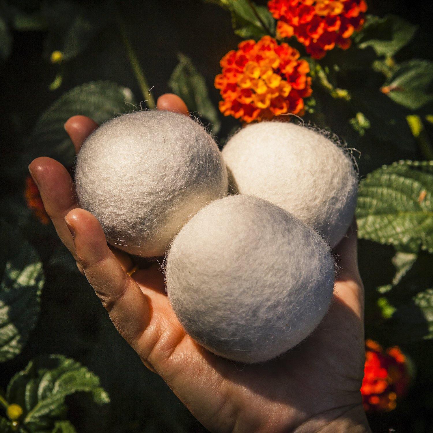 Organic Wool Laundry Dryer Balls - Earth Thanks - Organic Wool Laundry Dryer Balls - natural, vegan, eco-friendly, organic, sustainable, camping, cleaning, cleaning products, compostable, home, home care, house, housekeeping, laundry, non toxic, organic, recyclable, recycle, recycle friendly, reusable, soft, washing machine, wool, wool dryer balls