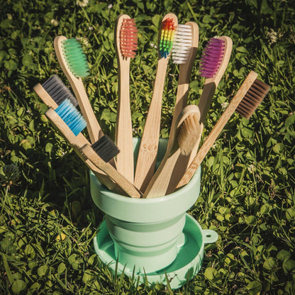 Natural Bamboo Toothbrush Soft Bristles Pack of 50 - Earth Thanks - Natural Bamboo Toothbrush Soft Bristles Pack of 50 - natural, vegan, eco-friendly, organic, sustainable, bamboo, bathroom, body care, compostable, health, non toxic, organic, portable, recyclable, recycle friendly, reusable, self-care, teeth, toilet, toothbrush, travel, unisex, vegan friendly