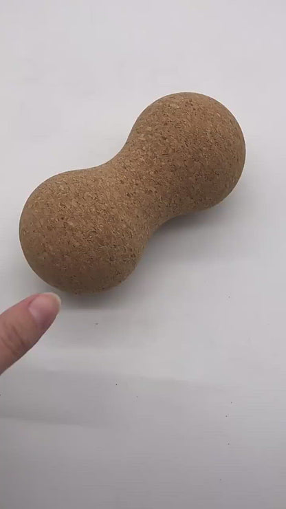 Natural Cork Peanut-Shaped Double Balls Yoga Brick Equipment