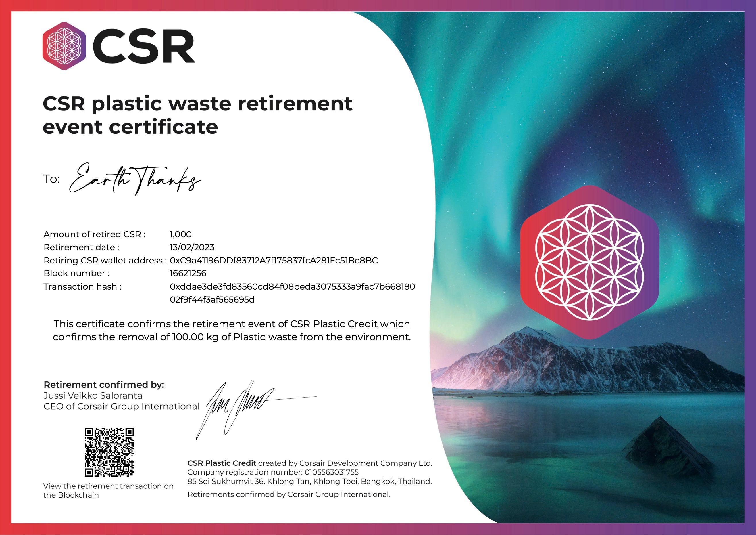 We are plastic-neutral! - Get your CSR Plastic Credits