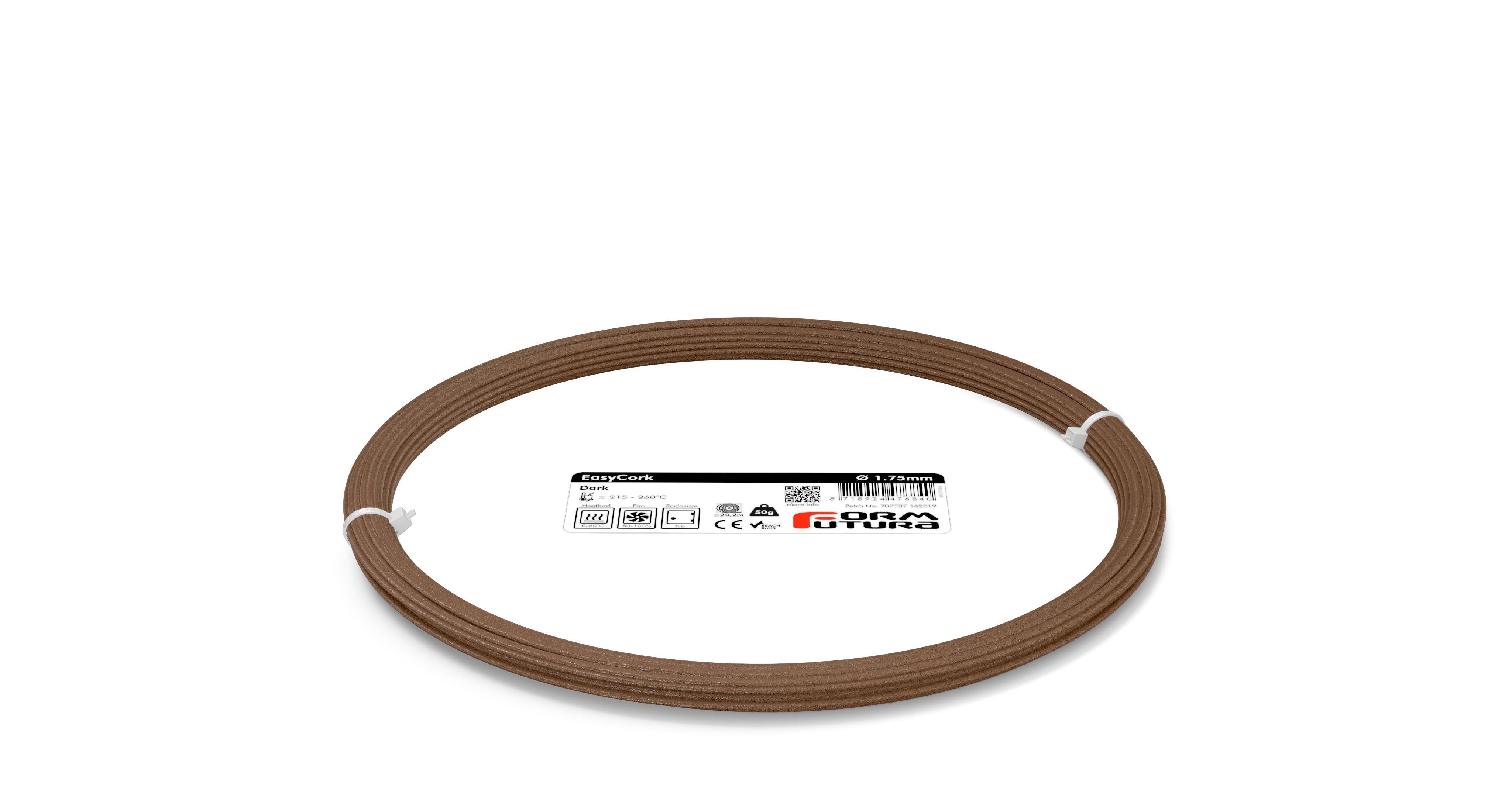 PLA-based 3D Printer Filament with 30% Cork Particles