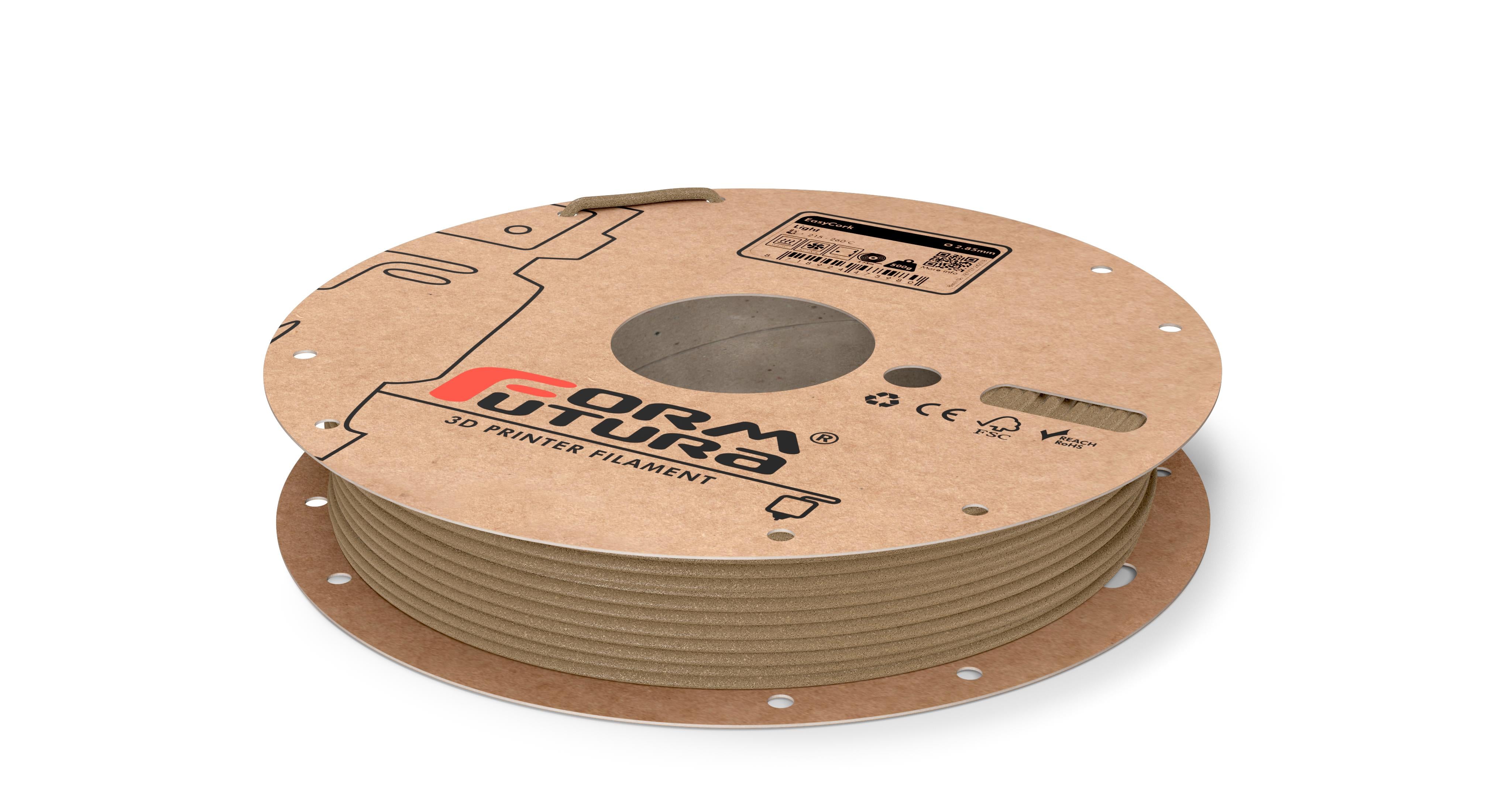 PLA-based 3D Printer Filament with 30% Cork Particles