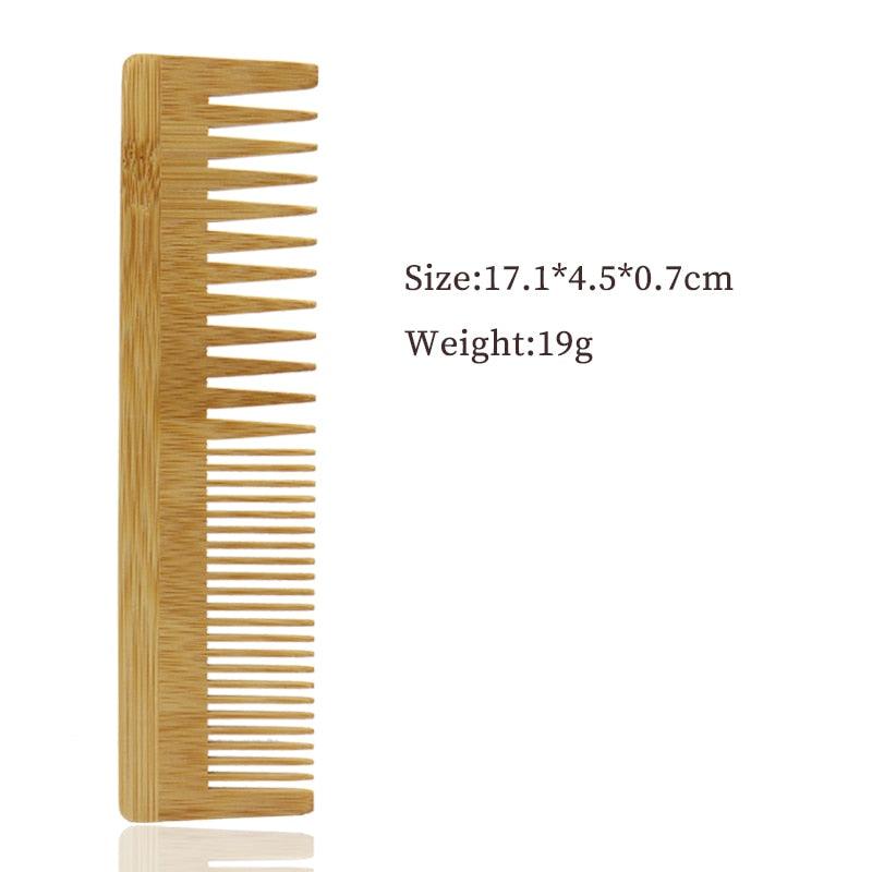 Bamboo Wood Wide Tooth Hair Comb - Earth Thanks - Bamboo Wood Wide Tooth Hair Comb - natural, vegan, eco-friendly, organic, sustainable, bamboo, biodegradable, natural, non-toxic, plastic-free, vegan, wood, wooden