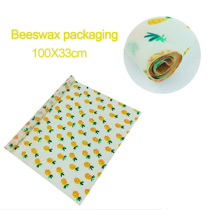 Reusable Beeswax Food Storage Wrapping Paper - Sustainable, Organic Snacks, Cheese, Food Wrapping Paper - Beeswax Food Wraps - Fresh-Keeping Paper For Bread - The Ultimate Eco-Friendly Food Storage Solution 100cm*33cm