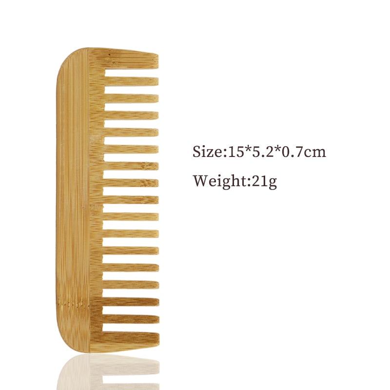 Bamboo Wood Wide Tooth Hair Comb - Earth Thanks - Bamboo Wood Wide Tooth Hair Comb - natural, vegan, eco-friendly, organic, sustainable, bamboo, biodegradable, natural, non-toxic, plastic-free, vegan, wood, wooden